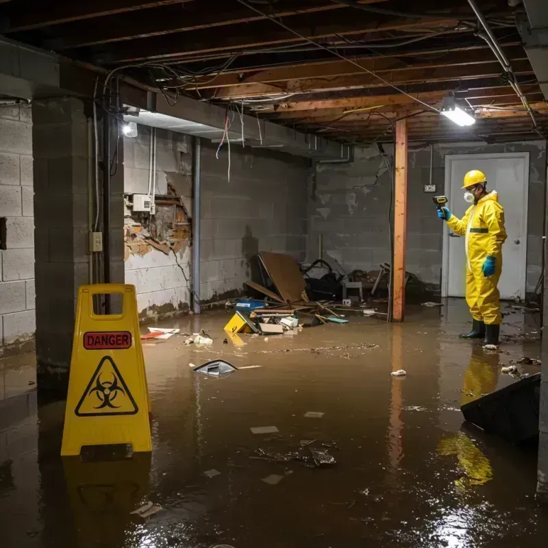 Flooded Basement Electrical Hazard in Jordan, NY Property